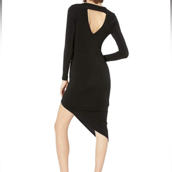 BCBGeneration Ruched Asymmetrical-Hem Dress Size large - Picture 3 of 5